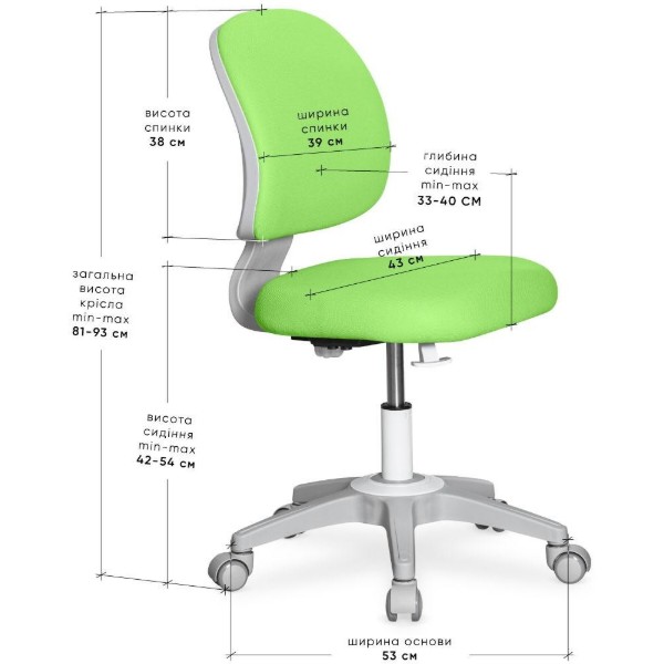 Фото - Крісло дитяче Evo-kids Limpi Green (арт.Y-212 KZ)